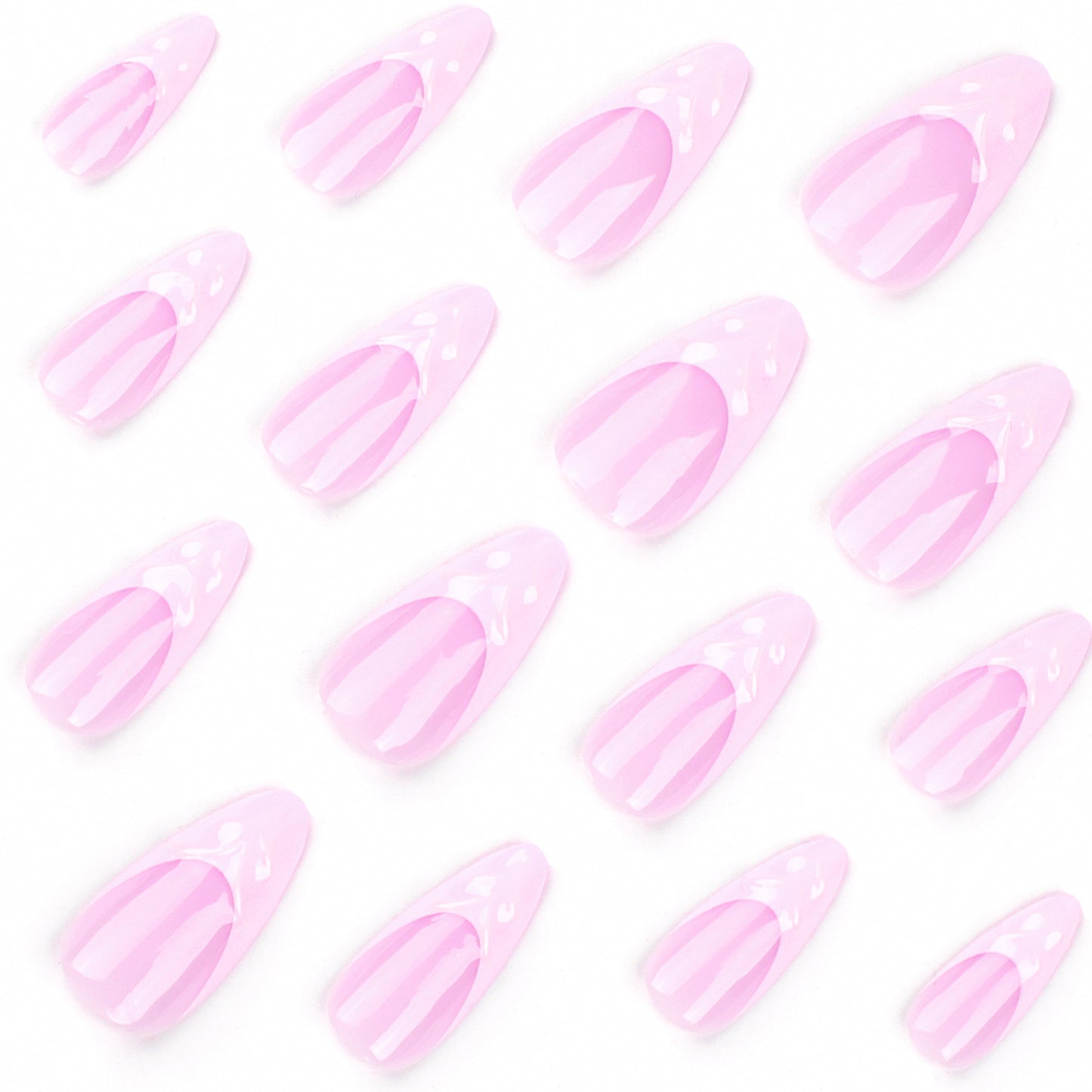 Short pinky Almond nail 3D waves