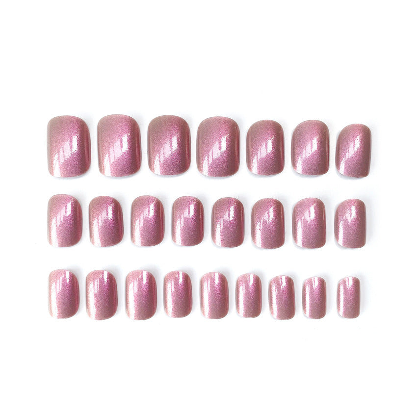 Purple light Aurora temperament mermaid's fingernails-24pcs & 1 glue