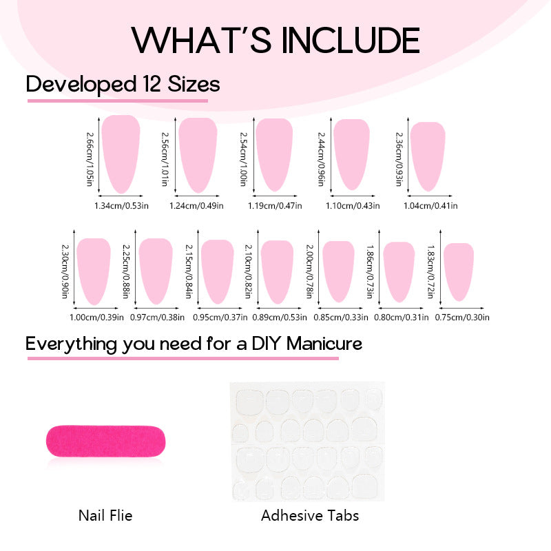 summer press on nails, fresh ocean orange fruit 3D stereoscopic high-quality fake nails - 24 pcs & nail tools included