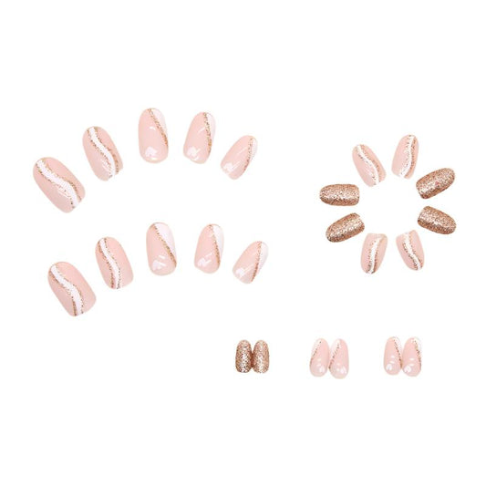 Minimalist French fake nail premium design