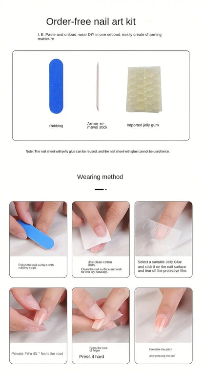 10PCS of handmade press on fake nails, cyberpunk wearable nails, finished nail art, long pointed adhesive fake nails.