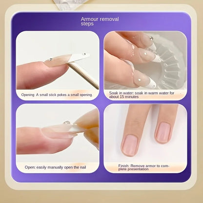 10pcs Handmade Long Stiletto Press On Nails, Nude Pink Burgundy Retro French with Gold Swirl & 3D Star Beads